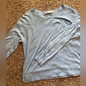 zara light blue knit sweater